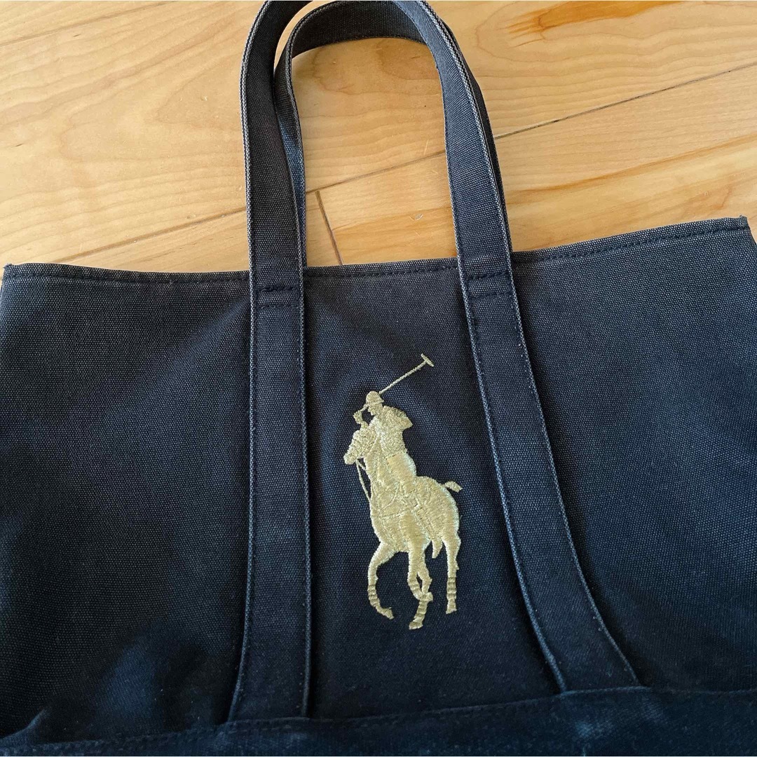 Ralph Lauren(ラルフローレン)のラルフローレン  キャンバス　トートバッグ　刺繍ポニー レディースのバッグ(トートバッグ)の商品写真