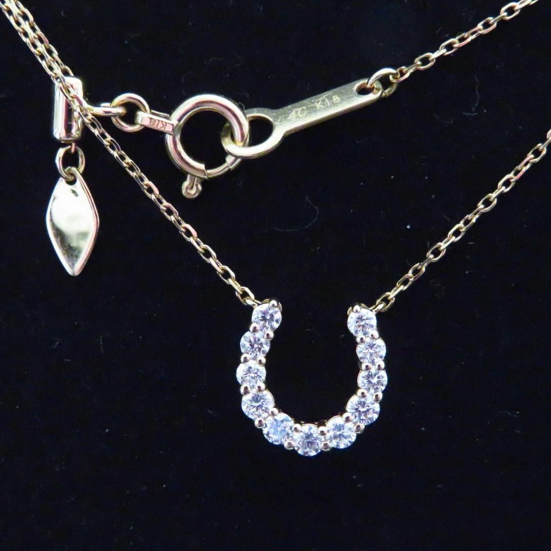 4℃(ヨンドシー)の【4℃】現行品 K18YG ホースシューダイヤモンド ネックレス 0.24ct レディースのアクセサリー(ネックレス)の商品写真