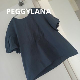 ペギーラナ(PEGGY LANA)のPEGGYLANA ネイビー　トップス(シャツ/ブラウス(半袖/袖なし))