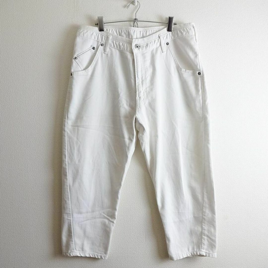 EDWIN(エドウィン)のエドウィン　ジャージーズ　W86cm　ストレッチ　クロップド　麻混　ホワイト メンズのパンツ(デニム/ジーンズ)の商品写真