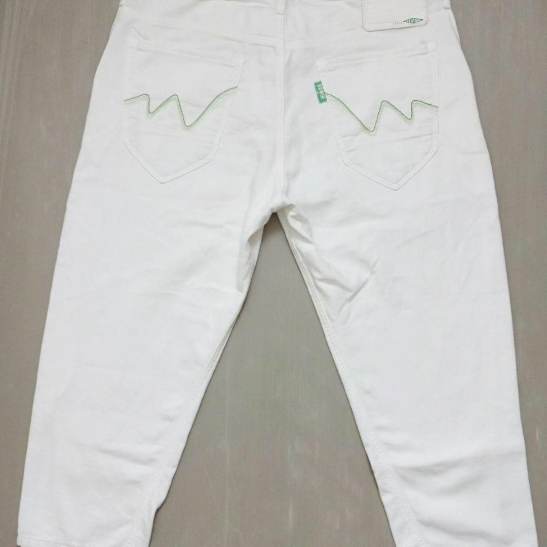 EDWIN(エドウィン)のエドウィン　ジャージーズ　W86cm　ストレッチ　クロップド　麻混　ホワイト メンズのパンツ(デニム/ジーンズ)の商品写真