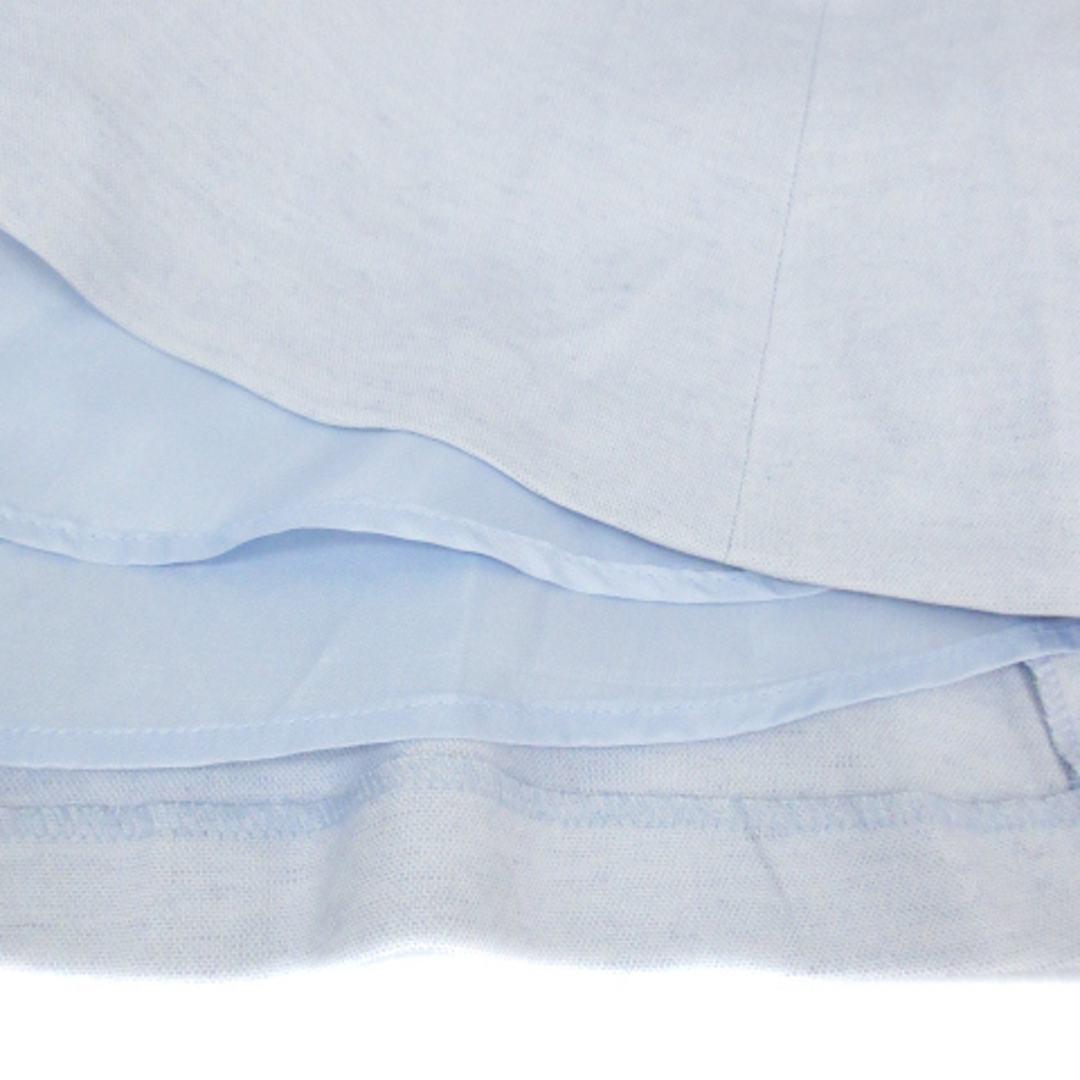 kumikyoku（組曲）(クミキョク)のクミキョク 組曲 フレアスカート ひざ丈 S2 水色 ライトブルー /FF49 レディースのスカート(ひざ丈スカート)の商品写真