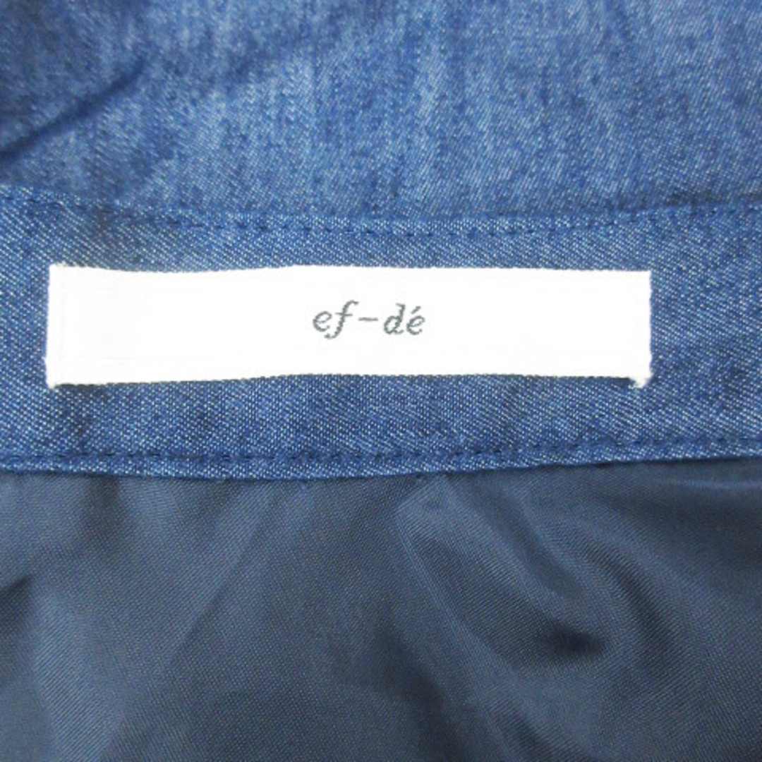 ef-de(エフデ)のエフデ デニムスカート フレアスカート ひざ丈 15 インディゴブルー 紺 レディースのスカート(ひざ丈スカート)の商品写真
