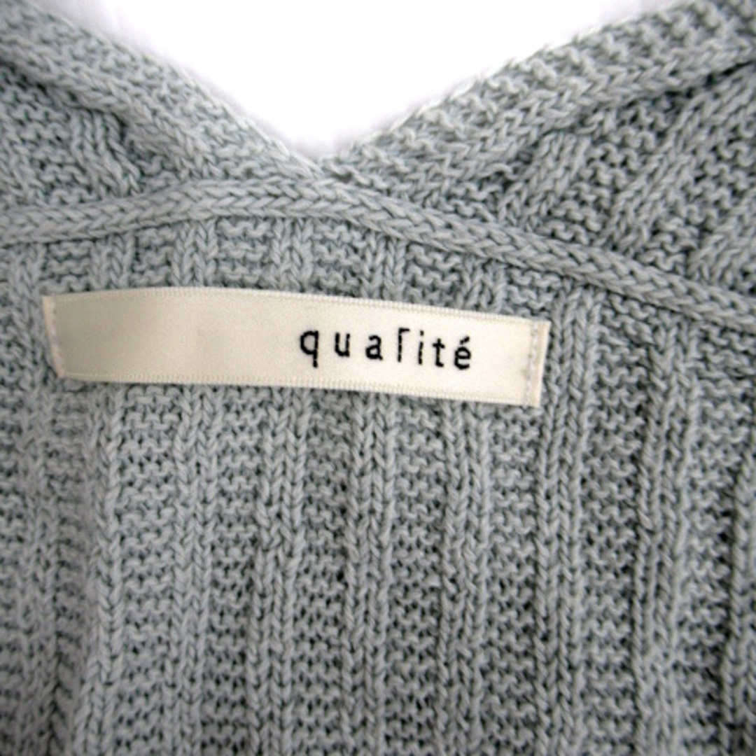 qualite(カリテ)のカリテ qualite サマーニット カットソー リネン混 F ライトブルー レディースのトップス(ニット/セーター)の商品写真