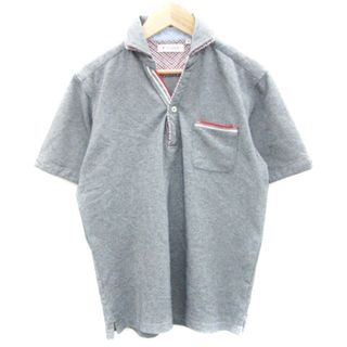 THE SHOP TK - ザショップティーケー ポロシャツ 半袖 スキッパーカラー M ブラック 黒