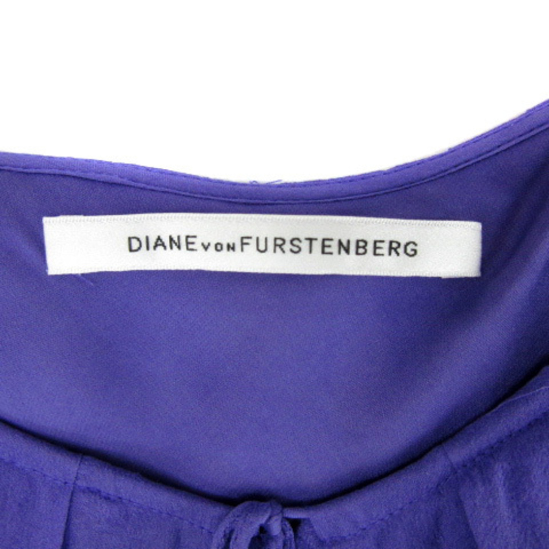 DIANE von FURSTENBERG(ダイアンフォンファステンバーグ)のダイアンフォンファステンバーグ ブラウス 半袖 シースルー シルク 2 紫 レディースのトップス(シャツ/ブラウス(半袖/袖なし))の商品写真