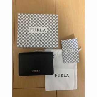 フルラ(Furla)の【新品未使用】FURLA フルラ　カードケース 名刺入れ　箱、巾着付　ブラック(ポーチ)