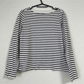 ユニクロ(UNIQLO)のユニクロ 長袖 ボーダー L(カットソー(長袖/七分))