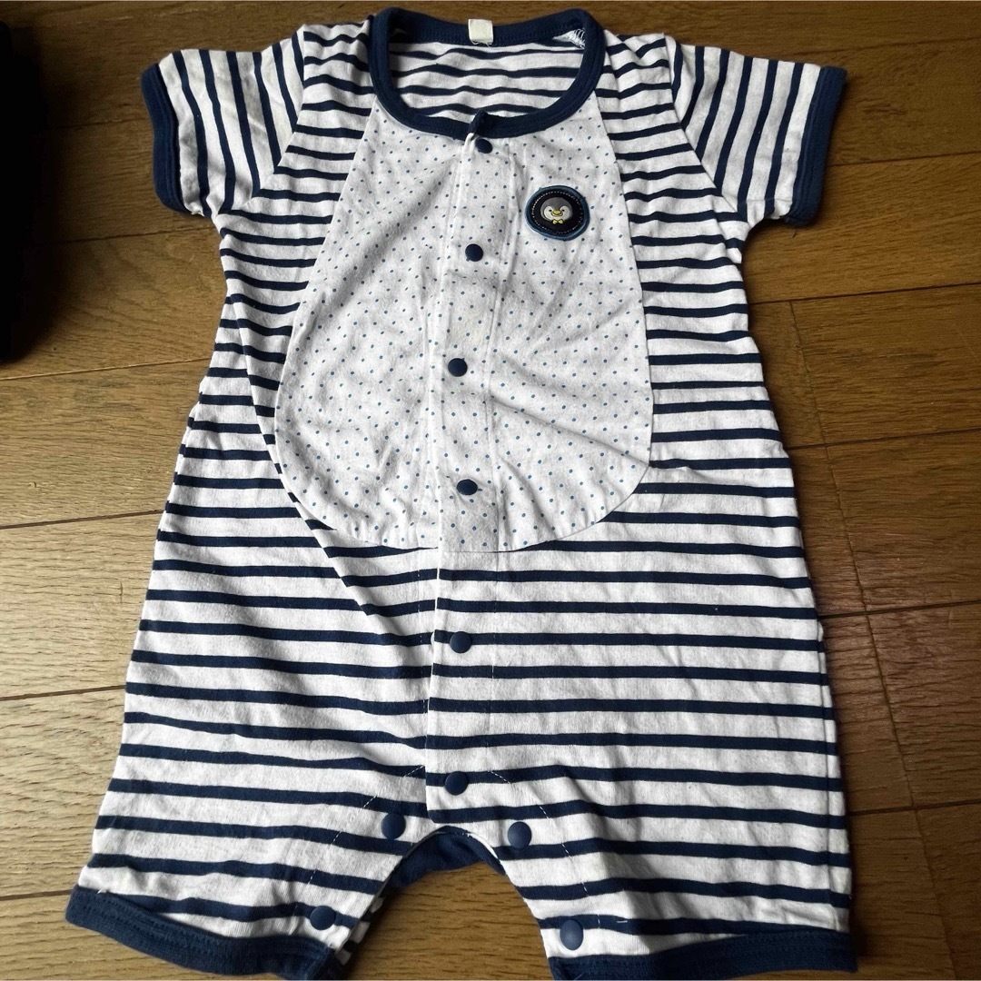 babyGAP(ベビーギャップ)のbaiya80半袖ノースリーブタンクトップロンパース男の子まとめ売り春夏 キッズ/ベビー/マタニティのベビー服(~85cm)(ロンパース)の商品写真