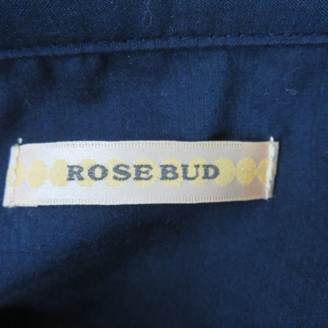 ROSE BUD(ローズバッド)のローズバッド シャツ ブラウス 長袖 無地 F 紺 ネイビー /YK28 レディースのトップス(シャツ/ブラウス(長袖/七分))の商品写真