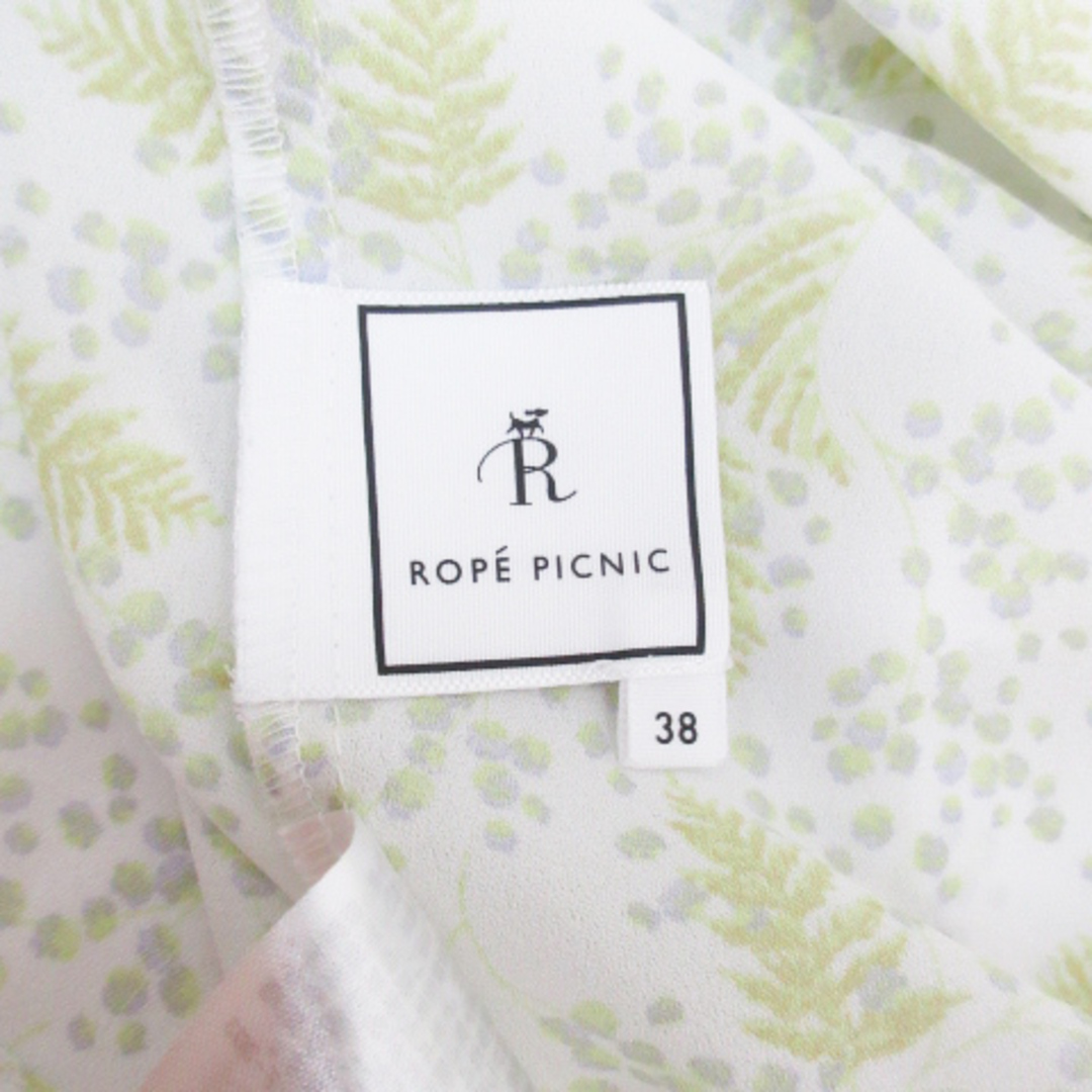 Rope' Picnic(ロペピクニック)のロペピクニック ブラウス シャツ 長袖 ハイネック 総柄 38 黄色 ■MO レディースのトップス(シャツ/ブラウス(長袖/七分))の商品写真