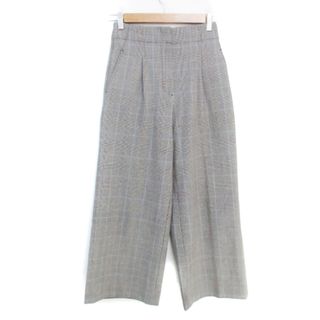 プラステ(PLST)のプラステ ワイドパンツ タックパンツ グレンチェック柄 XS 白 黒 ■MO(その他)