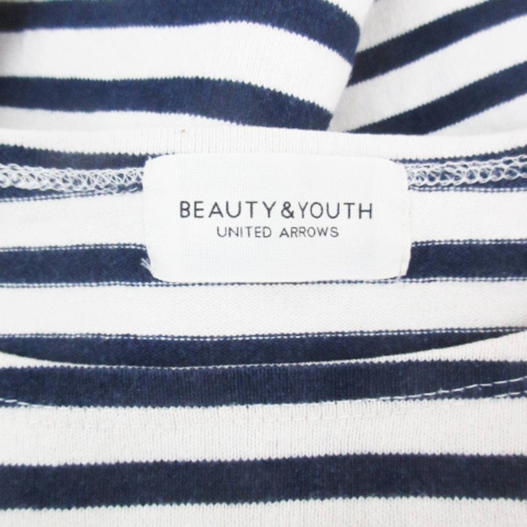 BEAUTY&YOUTH UNITED ARROWS(ビューティアンドユースユナイテッドアローズ)のB&Y ユナイテッドアローズ ワンピース ミニ丈 七分袖 ボーダー柄 F 白 紺 レディースのワンピース(ミニワンピース)の商品写真