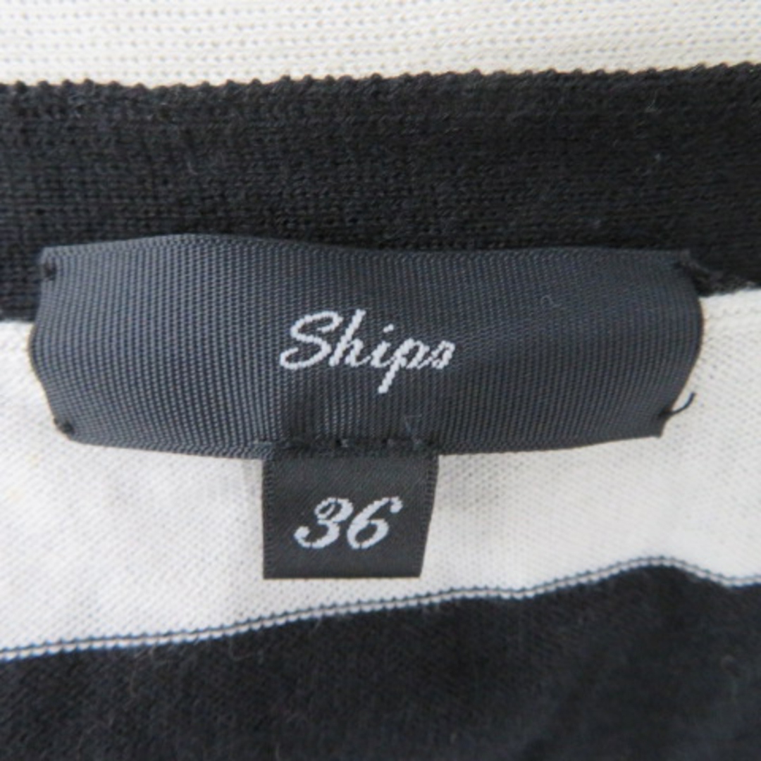 SHIPS(シップス)のシップス ニット カットソー 長袖 Vネック 無地 36 黒 ブラック レディースのトップス(ニット/セーター)の商品写真