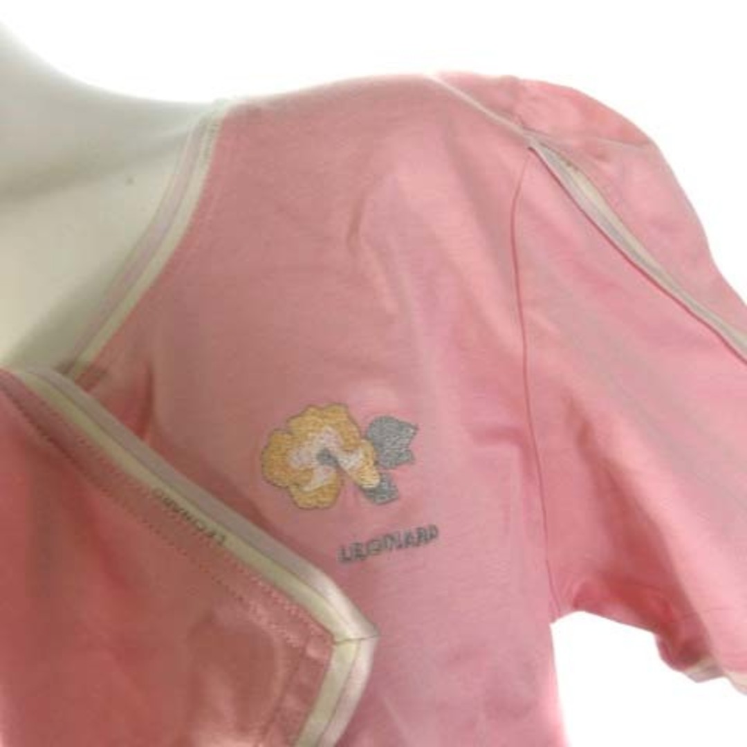 LEONARD(レオナール)のレオナール LEONARD ファッション カットソー 半袖 花柄 刺繍 M レディースのトップス(カットソー(半袖/袖なし))の商品写真