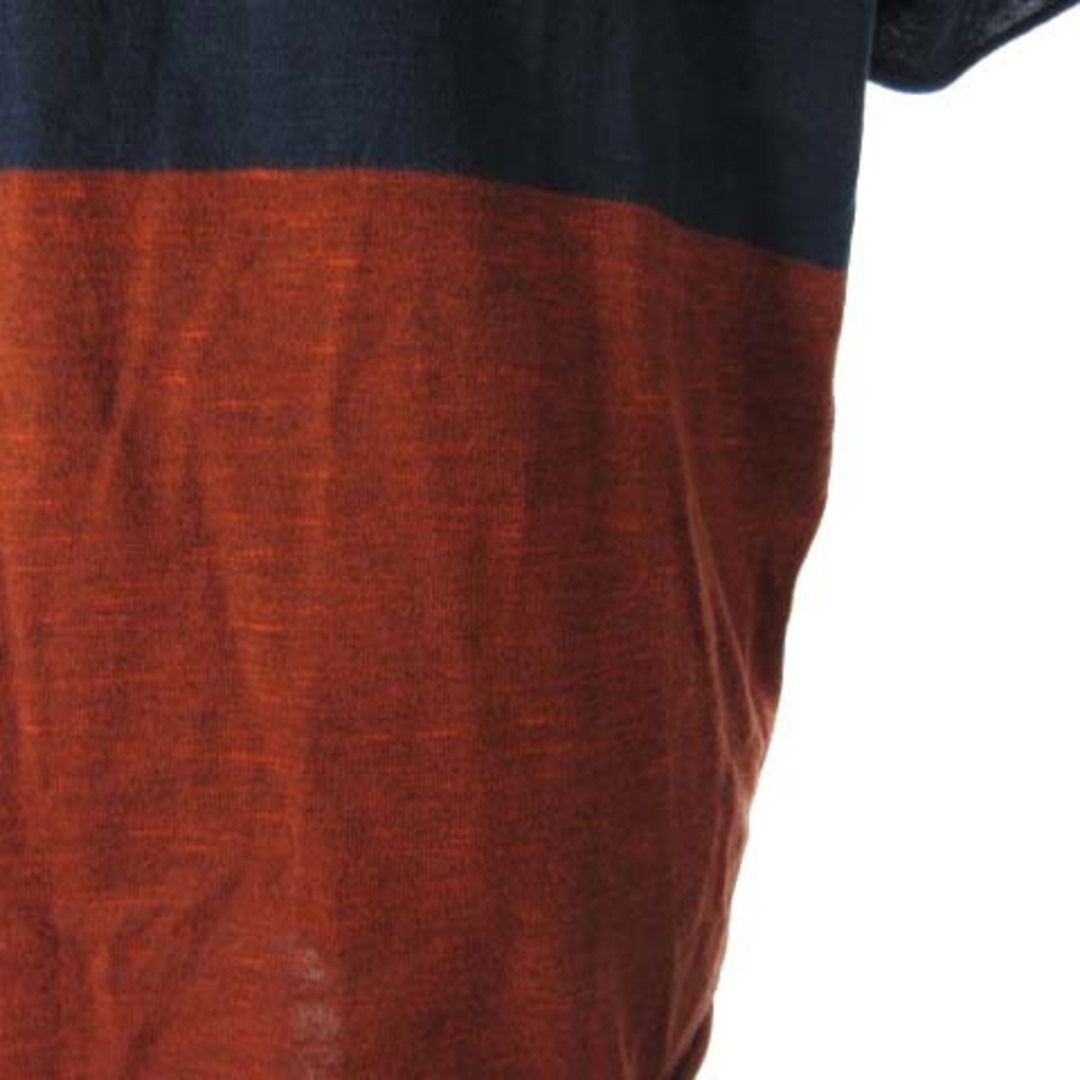 Jurgen Lehl(ヨーガンレール)のヨーガンレール ニットソー カットソー 半袖 Vネック バイカラー ネイビー M レディースのトップス(ニット/セーター)の商品写真