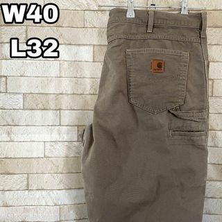 カーハート(carhartt)のカーハート ペインターパンツ メキシコ製 革タグ ベージュ 40×32(ペインターパンツ)