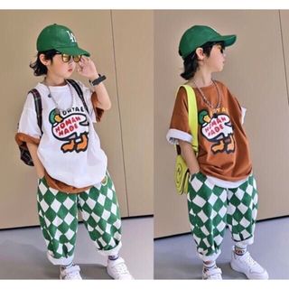 KSFA036キッズ 子供服 Tシャツ+パンツ 2点セット カジュアル 男の子(Tシャツ/カットソー)