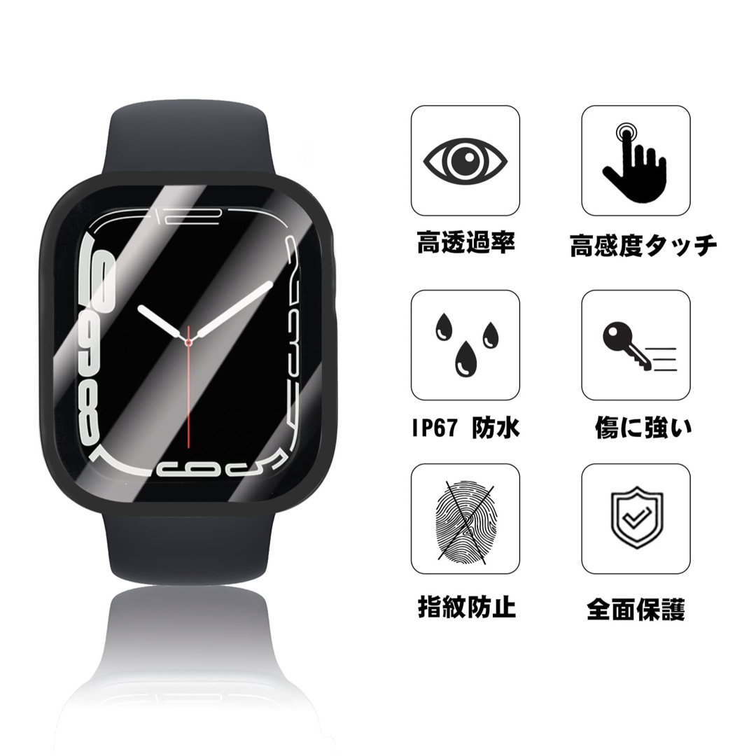 2個✨Apple Watch ケース 44mm アップルウォッチケース ブラック メンズの時計(その他)の商品写真