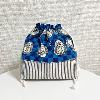 ハンドメイド　お弁当袋★ライオン　ストライプ(その他)