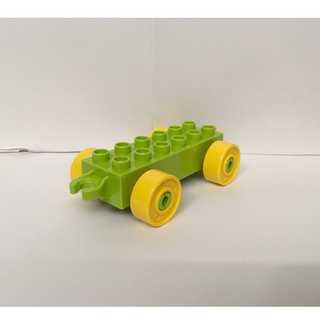 レゴデュプロ(レゴ デュプロ)のレゴ デュプロ 特殊 パーツ 車輪 タイヤ付き ブロック １個 黄緑色×黄色(積み木/ブロック)
