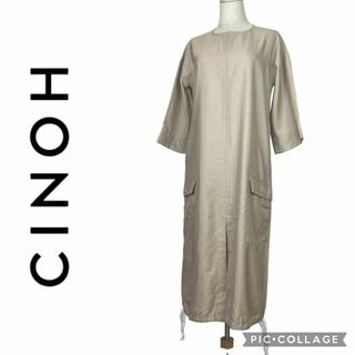 【美品】CINOH チノ★ワンピース★ピンクベージュ(ロングワンピース/マキシワンピース)