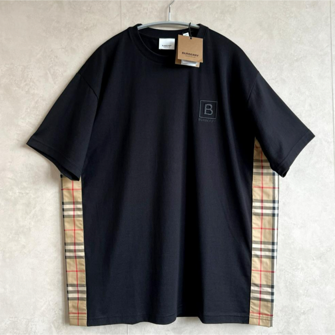 BURBERRY(バーバリー)の【新品未使用タグ付き】バーバリー　サイドチェックTシャツ　半袖 メンズのトップス(Tシャツ/カットソー(半袖/袖なし))の商品写真