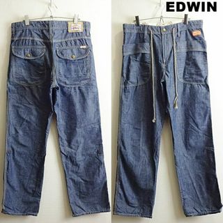 エドウィン(EDWIN)の良品★　エドウィン　2WAY ベイカーイージーリネンパンツ　【M】　ストレート(デニム/ジーンズ)