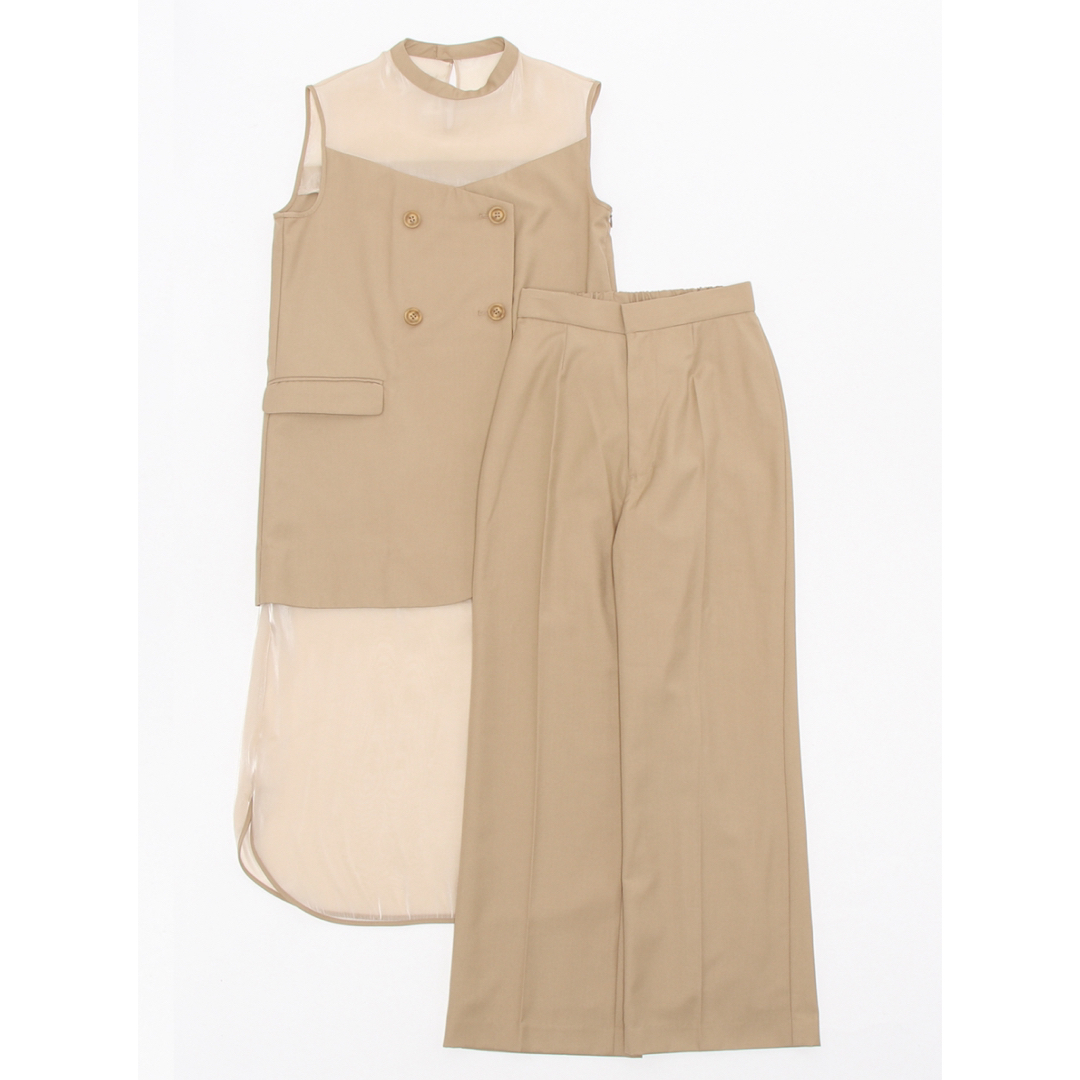 Ameri VINTAGE - MEDI JACKET DOCKING SHEER SET UP ベージュ の Ameri VINTAGE - MEDI JACKET DOCKING SHEER SET UP ベージュ の