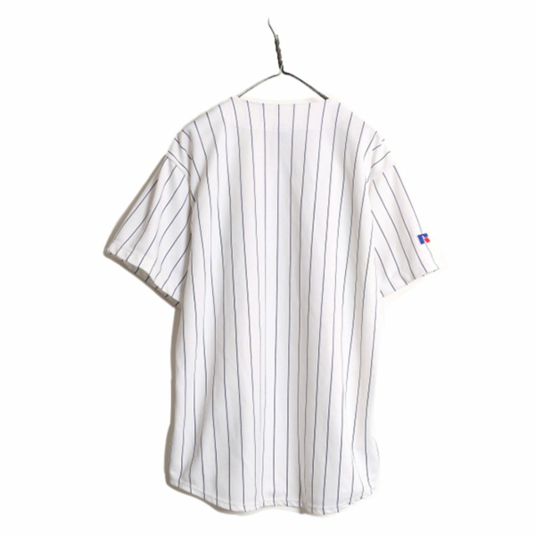お歳暮 人気 オシャレ MLB 90s オフィシャル シャツ ベースボール ヤンキース ラッセル ユニフォームシャツ