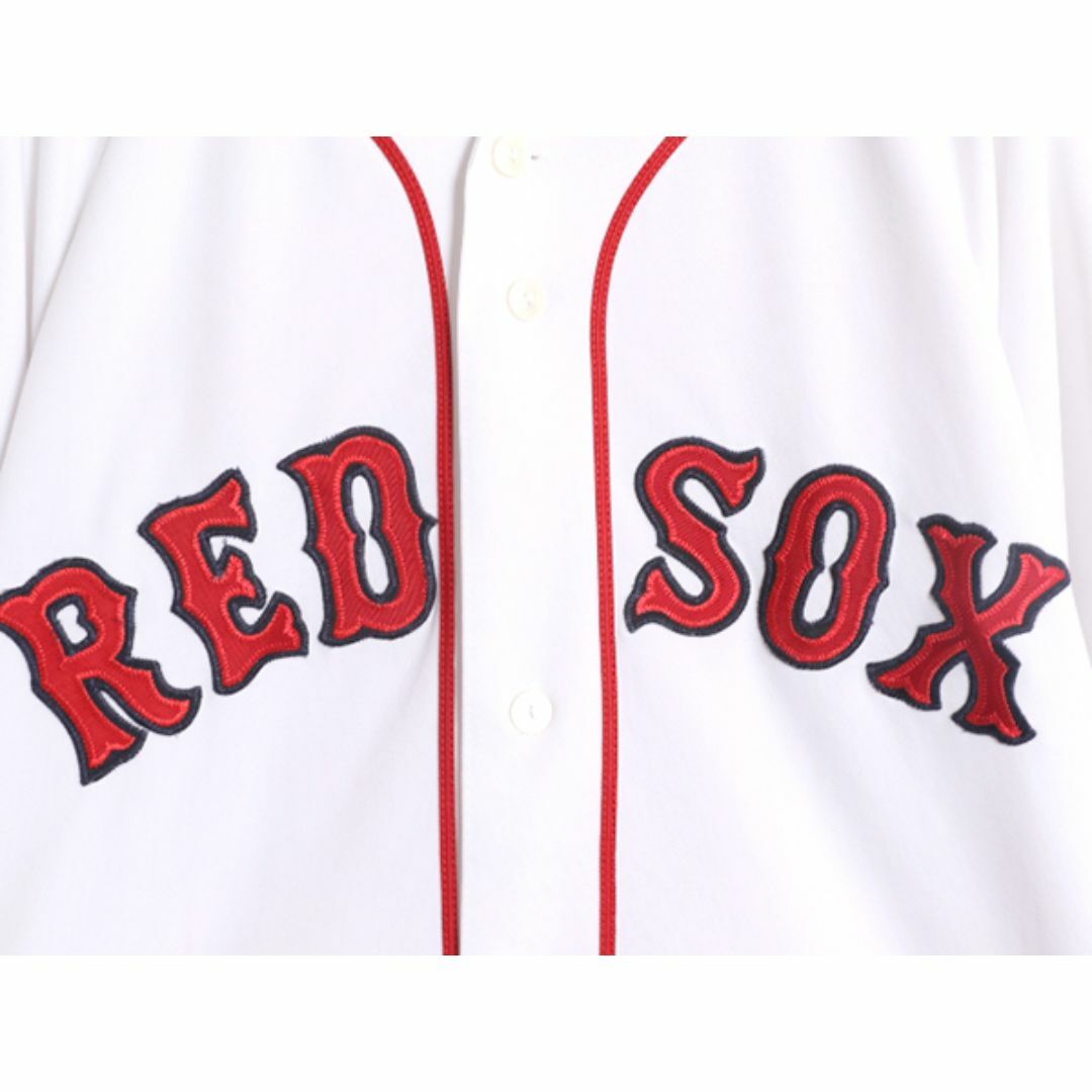USA製 MLB オフィシャル Majestic レッドソックス ベースボール シャツ メンズ M 程 ユニフォーム メジャーリーグ ゲームシャツ 半袖シャツ スポーツ/アウトドアの野球(ウェア)の商品写真