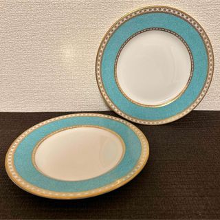 ウェッジウッド(WEDGWOOD)のウェッジウッド　ユーランダー　パウダーターコイズ　デザートプレート　17.5cm(食器)