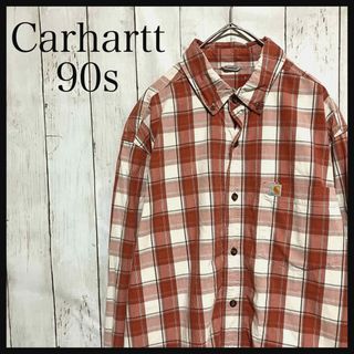 カーハート(carhartt)のカーハート 長袖BDチェックシャツワンポイント刺繍ロゴ90s Z1165(シャツ)