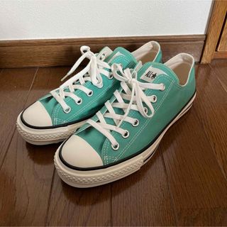 コンバース(CONVERSE)の【美品】converse made in japan ミントグリーン　25.5(スニーカー)