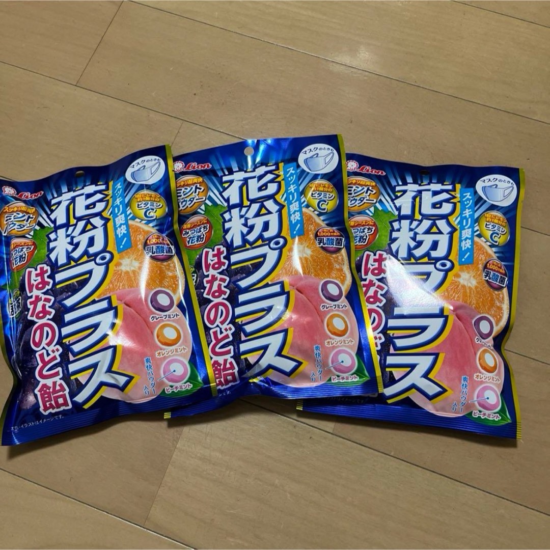 LION(ライオン)のライオン菓子 花粉プラスはなのど飴  食品/飲料/酒の食品(菓子/デザート)の商品写真