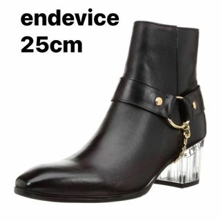 ★訳あり★ endevice 本革 ブーツのクリアヒールタイプ　25cm(ブーツ)