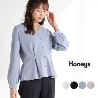 ハニーズ(HONEYS)のトップス カットソー ブラウス きれいめ オフィス 春 Honeys ハニーズ(シャツ/ブラウス(長袖/七分))