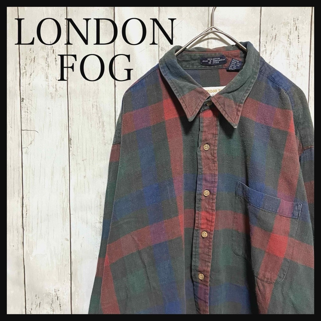 LONDONFOG(ロンドンフォグ)のロンドンフォグ 長袖フランネルチェックシャツ90s Z1166 メンズのトップス(シャツ)の商品写真