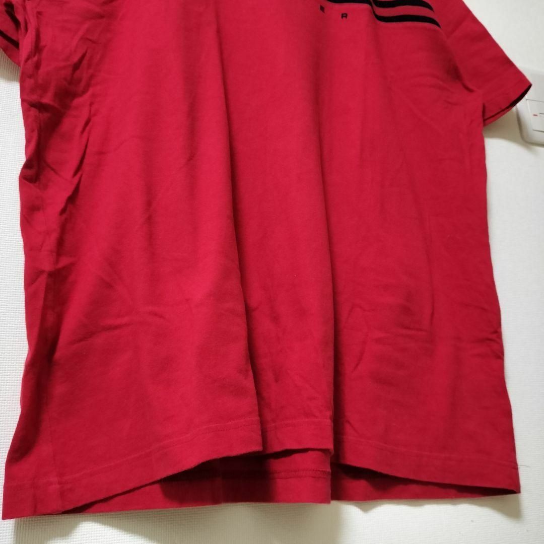 TOMMY HILFIGER(トミーヒルフィガー)のトミーヒルフィガー レッド 半袖Tシャツ 刺繍ロゴ 人気デザイン 男性XXL メンズのトップス(Tシャツ/カットソー(半袖/袖なし))の商品写真