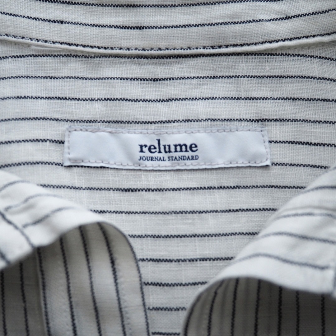 JOURNAL STANDARD relume(ジャーナルスタンダードレリューム)のrelume No.66 ストライプ フレンチリネンシャツ スキッパー 長袖 レディースのトップス(シャツ/ブラウス(長袖/七分))の商品写真