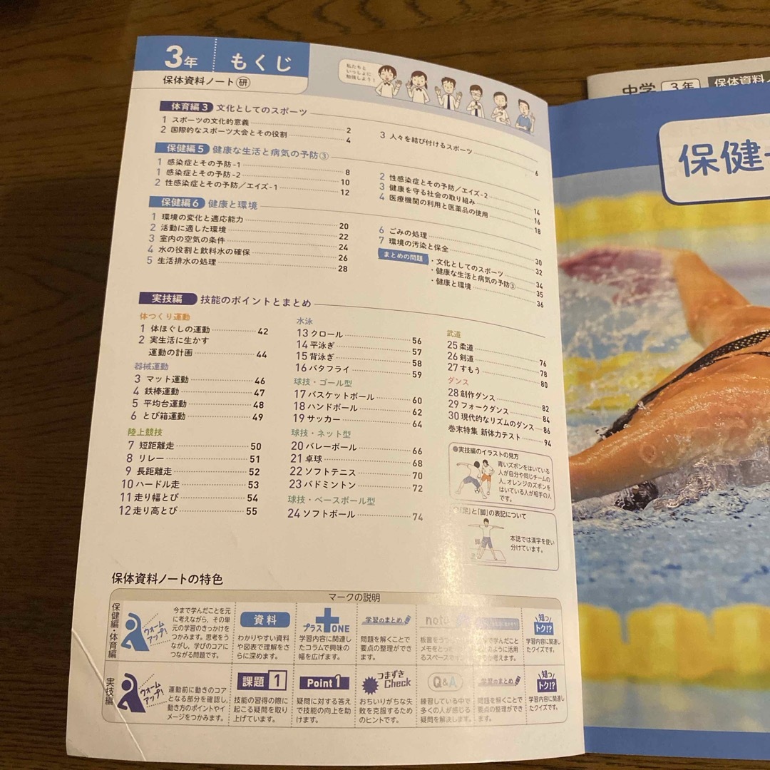 中学　保体資料ノート　３年　正進社 エンタメ/ホビーの本(語学/参考書)の商品写真