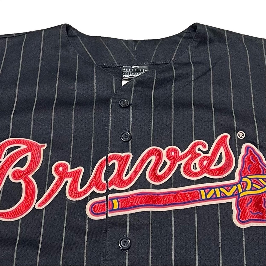 Majestic(マジェスティック)の90s USA製 majestic MLB Braves ベースボールシャツ　 メンズのトップス(シャツ)の商品写真