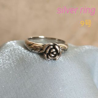 vintage☆silver ring♪シルバー♪薔薇♪バラ♪ローズ♪約9号♪(リング(指輪))