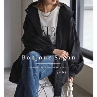 【新品】Bonjour Sagan ドロストナイロンフーディーコート b