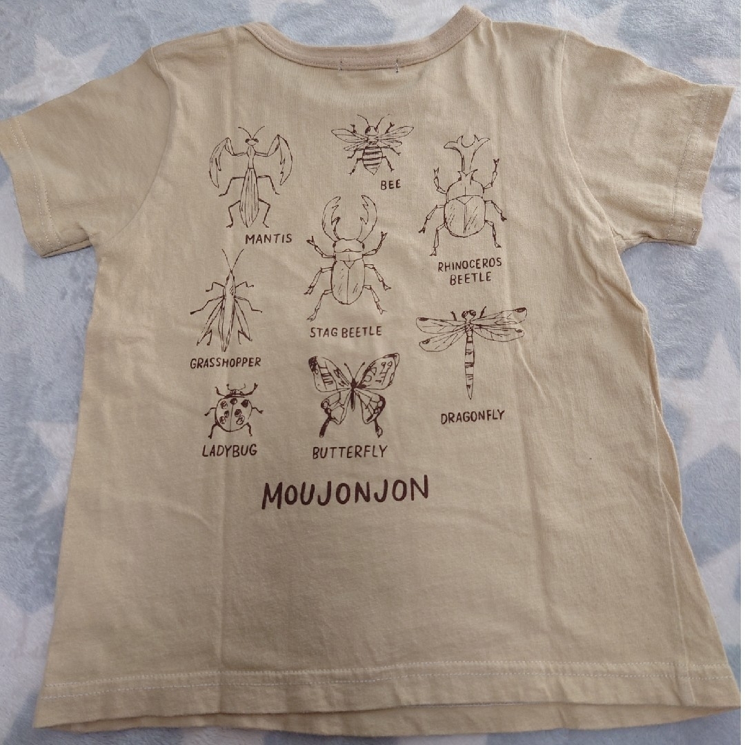 mou jon jon(ムージョンジョン)のmoujonjon　ムージョンジョン　110　半袖Tシャツ　昆虫　ベージュ キッズ/ベビー/マタニティのキッズ服男の子用(90cm~)(Tシャツ/カットソー)の商品写真