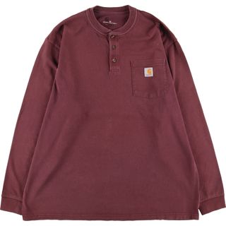 カーハート(carhartt)の古着 カーハート Carhartt ヘンリーネック ロングTシャツ ロンT メンズXL /eaa431801(Tシャツ/カットソー(半袖/袖なし))