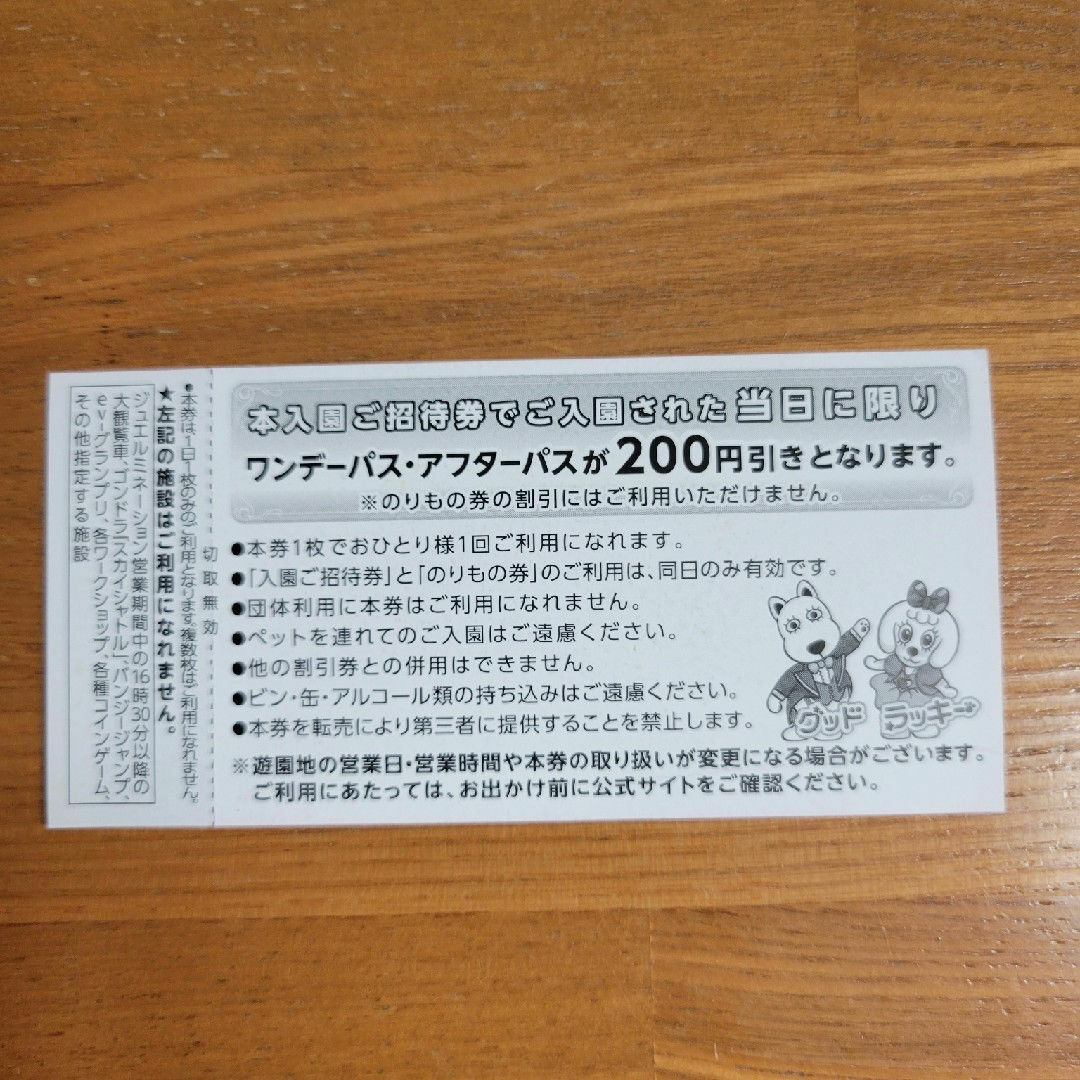 よみうりランド　入園ご招待券　5月31日まで　3枚 チケットの施設利用券(遊園地/テーマパーク)の商品写真