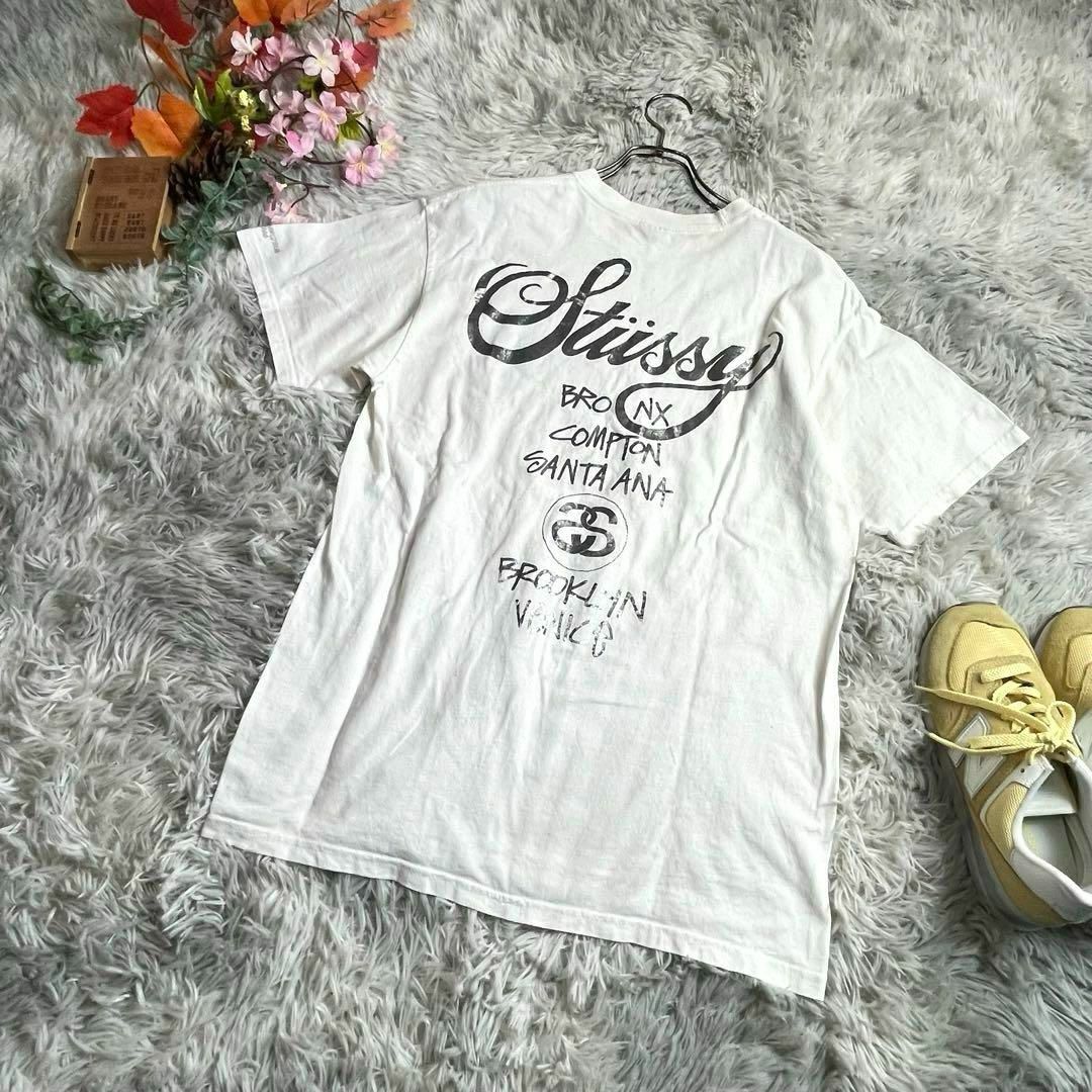 STUSSY(ステューシー)のSTUSSY ビッグプリントTシャツ　半袖　Mサイズ　メンズ　ロゴ入り　廃盤品 メンズのトップス(Tシャツ/カットソー(半袖/袖なし))の商品写真