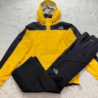 ザノースフェイス(THE NORTH FACE)のノースフェイス レインテックスプラズマ　セットアップ　L　イエロー　ゴアテックス(登山用品)