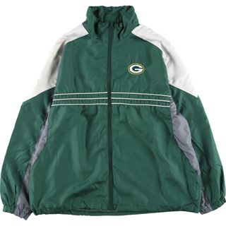 リーボック(Reebok)の古着 リーボック Reebok NFL GREEN BAY PACKERS グリーンベイパッカーズ ウインドブレーカー メンズXL /eaa438633(ナイロンジャケット)